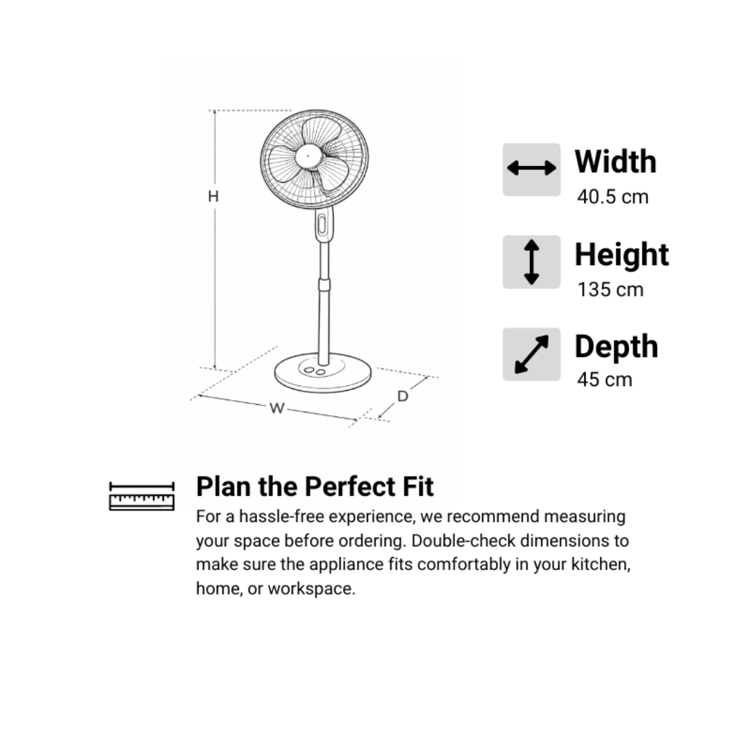CSF‑1601C 16″ Stand Fan